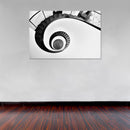 Cuadro Decorativo de Arte, escaleras en espiral blanco y negro