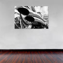 Cuadro Decorativo Moto escape en blanco y negro