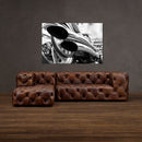 Cuadro Decorativo Moto escape en blanco y negro