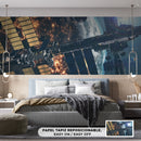 Decorativo espacial, estación internacional en el espacio