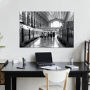 Cuadro Decorativo Estación del tren, blanco y negro