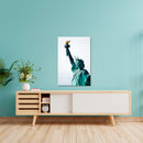 Cuadro Decorativo Monumento, Estatua de la Libertad, azúl