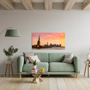 Cuadro Decorativo Monumento, La Estatua de la Libertad, sunset