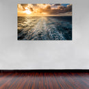 Cuadro Decorativo Estela de barco en el horizonte