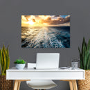 Cuadro Decorativo Estela de barco en el horizonte