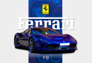 Cuadro Decorativo Contraste Ferrari azul