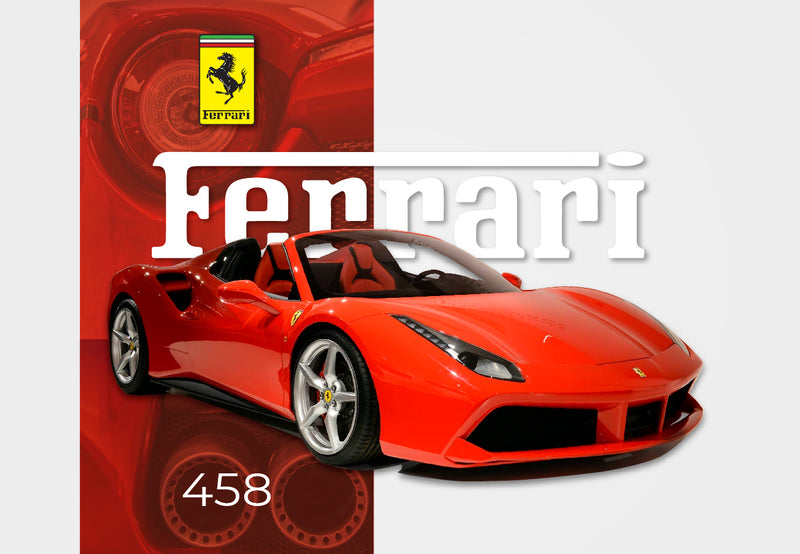 Cuadro Decorativo Contraste Ferrari rojo
