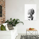 Cuadro Decorativo de Arte, flor en mano