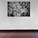 Cuadro Decorativo flores blanco y negro