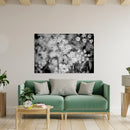 Cuadro Decorativo flores blanco y negro