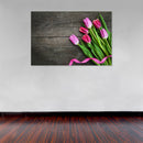 Cuadro Decorativo Floral Ramillete sobre madera