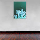 Cuadro Decorativo Abstracto, florituras aqua