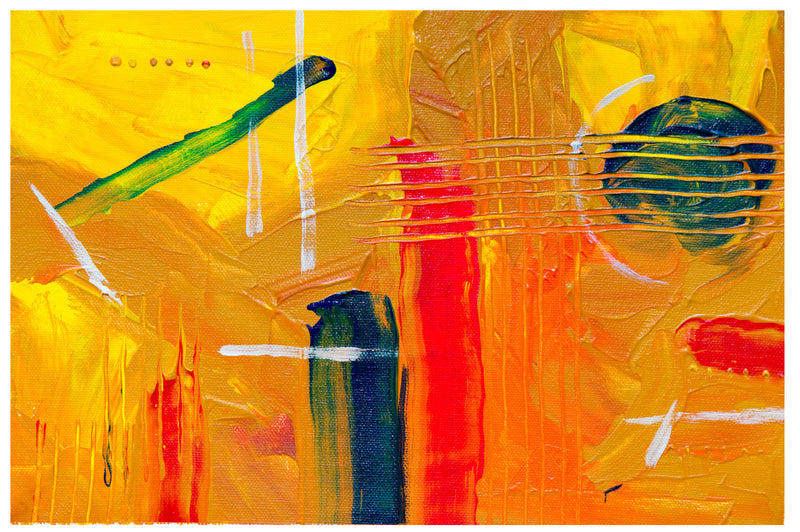 Cuadro Decorativo de Arte, guitarra en abstracto