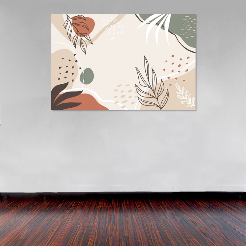 Cuadro Decorativo Abstracto, hojas y texturas