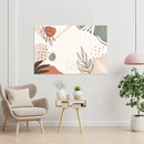 Cuadro Decorativo Abstracto, hojas y texturas