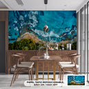 Decorativo playa y tierra vista aérea