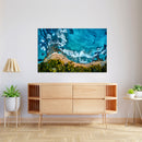 Cuadro Decorativo playa y tierra vista aérea