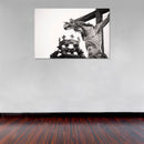 Cuadro Decorativo Religión, Jesús crucificado, blanco y negro