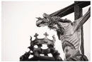 Cuadro Decorativo Religión, Jesús crucificado, blanco y negro