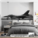 Decorativo, jet de guerra blanco y negro