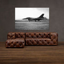 Cuadro Decorativo Jet de guerra, blanco y negro