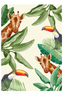 Cuadro Decorativo Infantil Jirafa selva