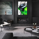 Cuadro Decorativo Moto Kawasaki verde