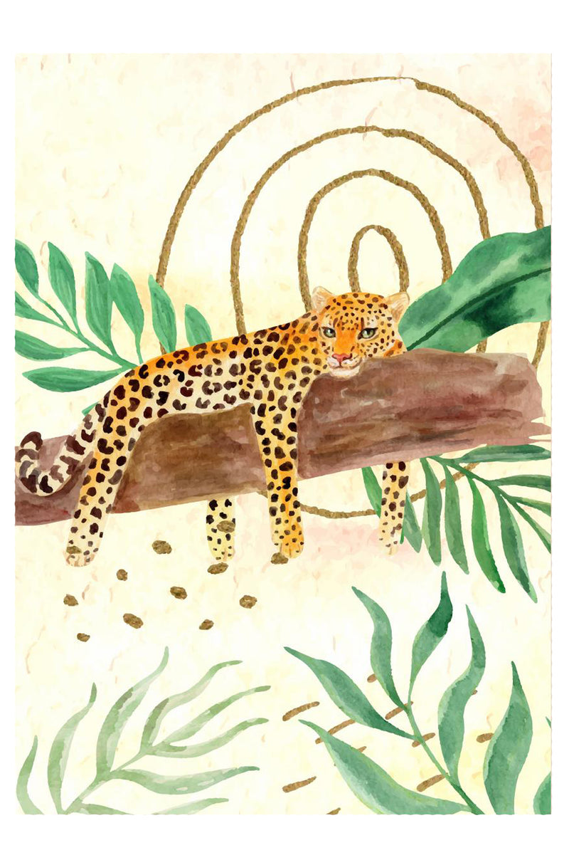 Cuadro Decorativo Infantil Leopardo selva