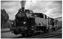 Cuadro Decorativo Locomotora a vapor, blanco y negro