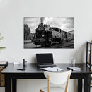 Cuadro Decorativo Locomotora a vapor, blanco y negro