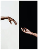 Cuadro Decorativo de Arte, Dios y Adán en contraste