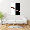 Cuadro Decorativo de Arte, Dios y Adán en contraste