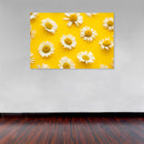 Cuadro Decorativo Floral Margaritas sobre fondo amarillo