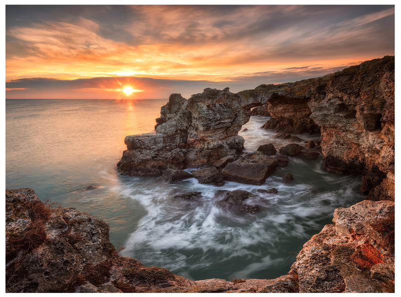 Decorativo, mar y piedras sunset