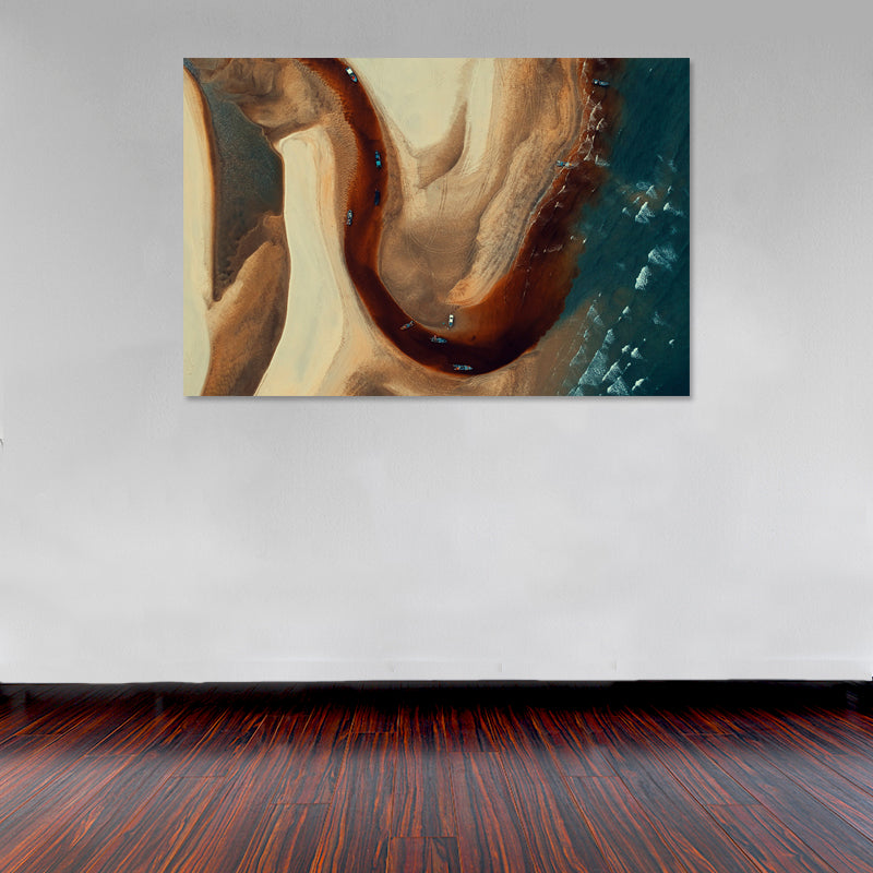 Cuadro Decorativo de Arte, mar y arena abstracto