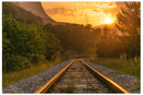 Cuadro Decorativo Vía del tren en el atardecer