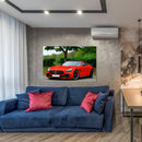 Cuadro Decorativo Mercedez Benz Rojo estacionado