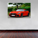 Cuadro Decorativo Mercedez Benz Rojo estacionado