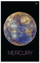 Cuadro Decorativo Espacial, planeta Mercurio destellos