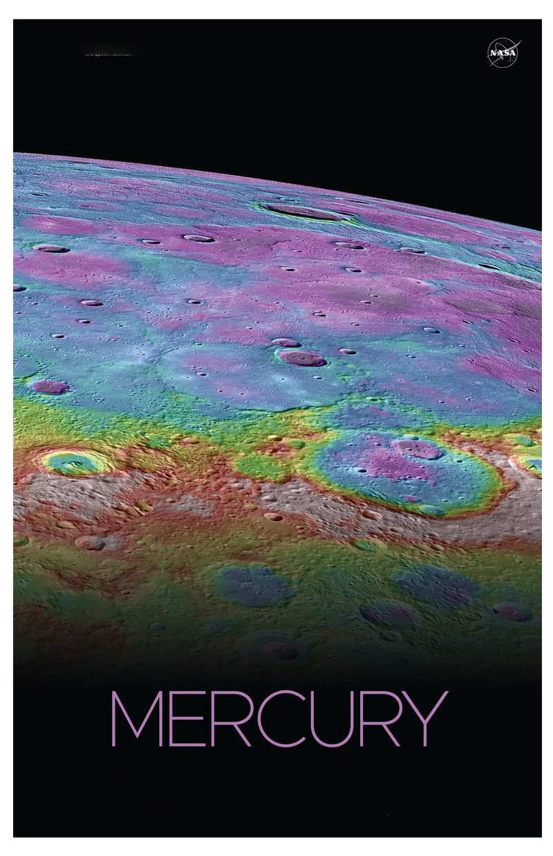 Cuadro Decorativo Espacial, superficie Mercurio