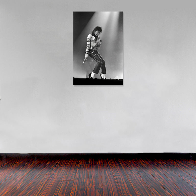 Cuadro Decorativo Música, Michael Jackson blanco y negro
