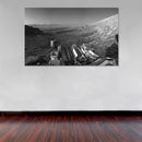 Cuadro Decorativo Espacial Misión en Marte, blanco y negro