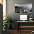 Cuadro Decorativo Espacial Misión en Marte, blanco y negro