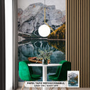 Cuadro Decorativo Otoño, montaña y lago azul