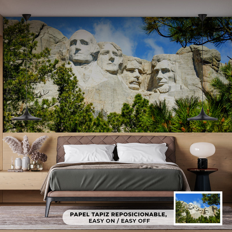Decorativo Monumento, Monte de Rushmore, entre árboles