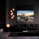 Cuadro Decorativo Moto Harley Davidson atardecer