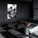 Cuadro Decorativo Moto en blanco y negro