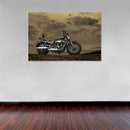 Cuadro Decorativo Moto con cielo nublado