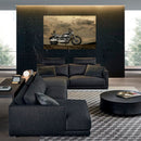 Cuadro Decorativo Moto con cielo nublado