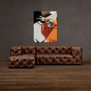 Cuadro Decorativo Moto clásica naranja